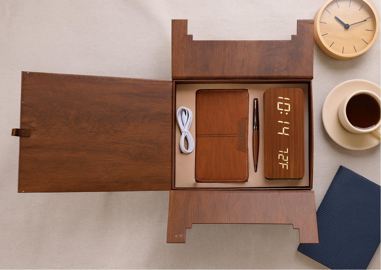 Artisan Heritage Wooden Casket Corporate Hamper